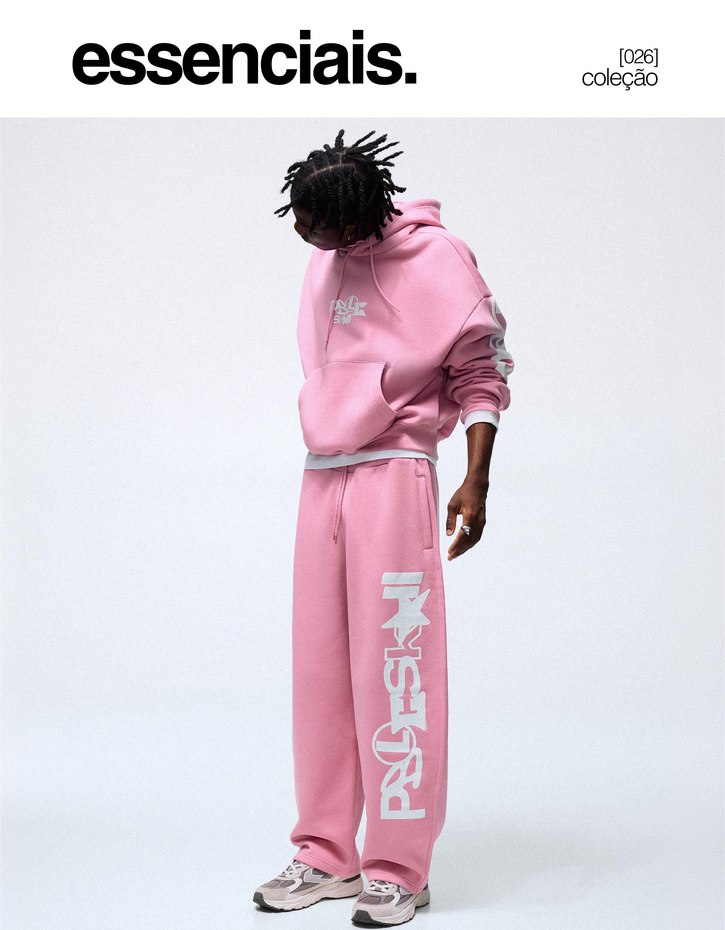 Balloon trousers with side print — Pink