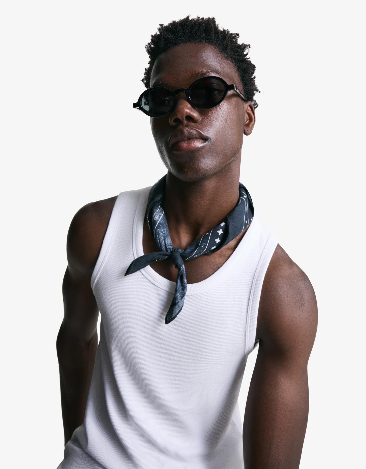 Bershka wzorzysta chustka szary