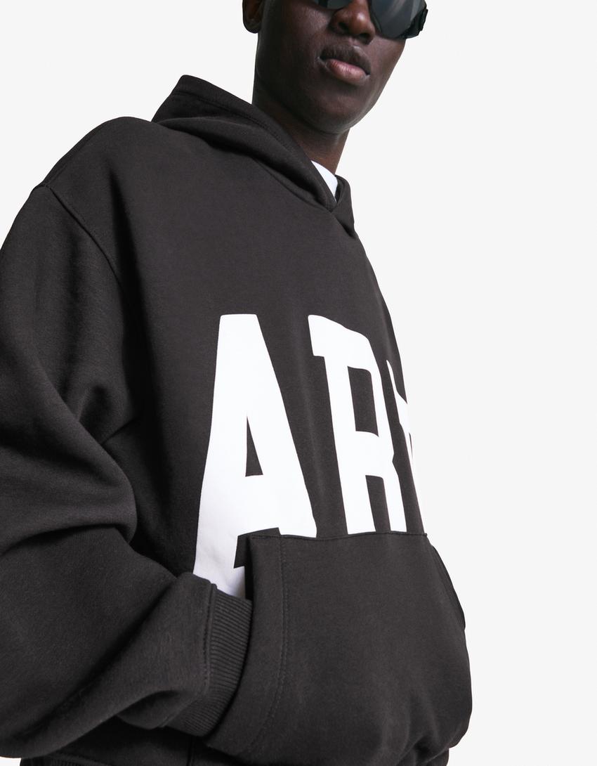 Sudadera capucha print-Negro-2