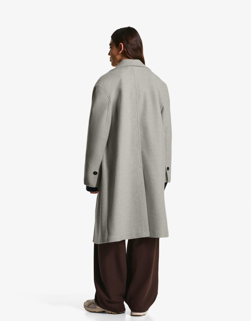 Hosszú, puha kabát-Szürke