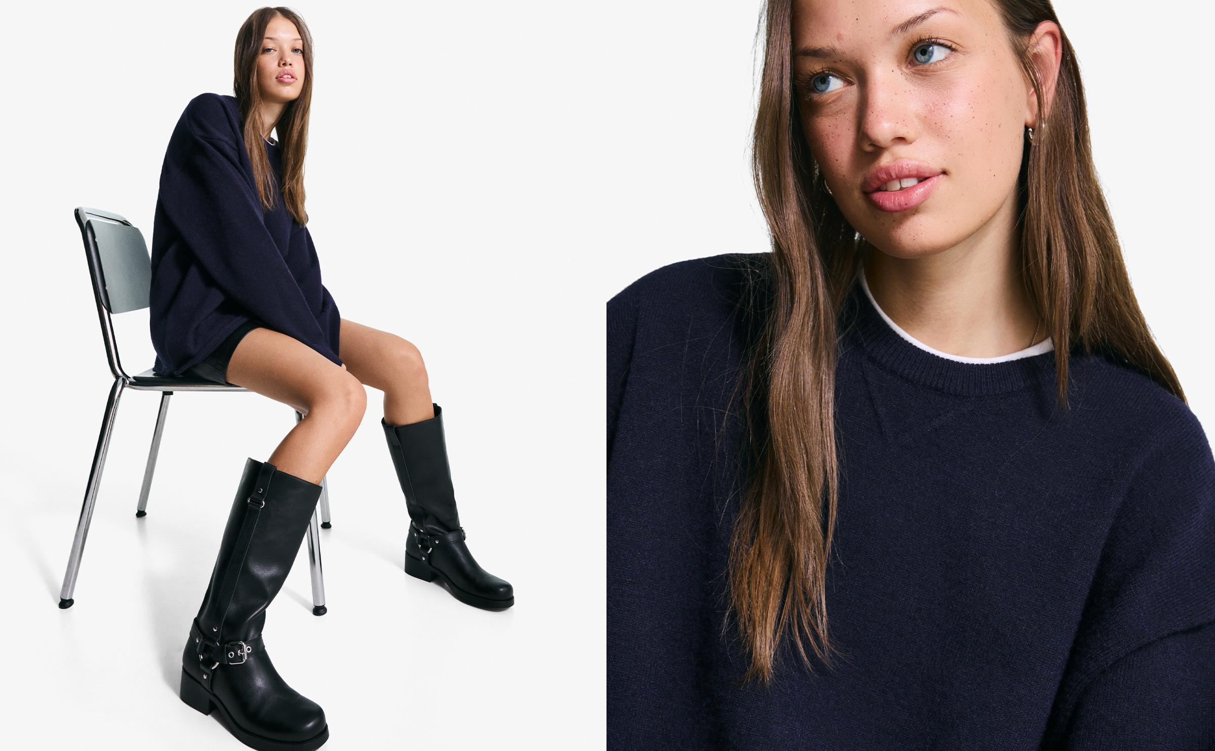 Round neck sweater