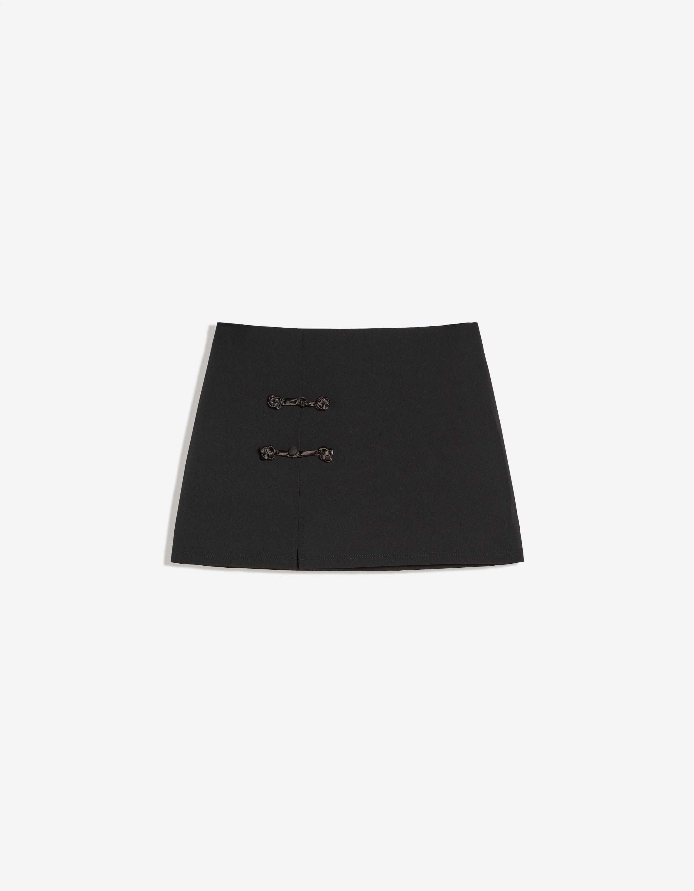 Clasp mini skirt — Black