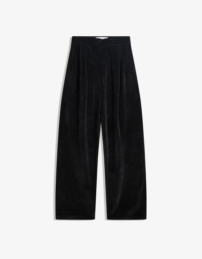 Pantalón chenilla superbaggy-Negro-3