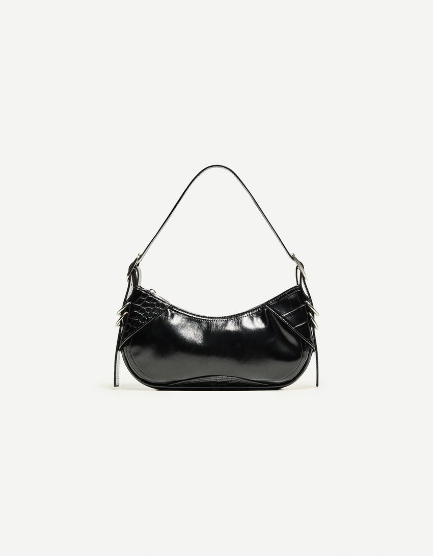 Bolso mini efecto piel-Negro-2