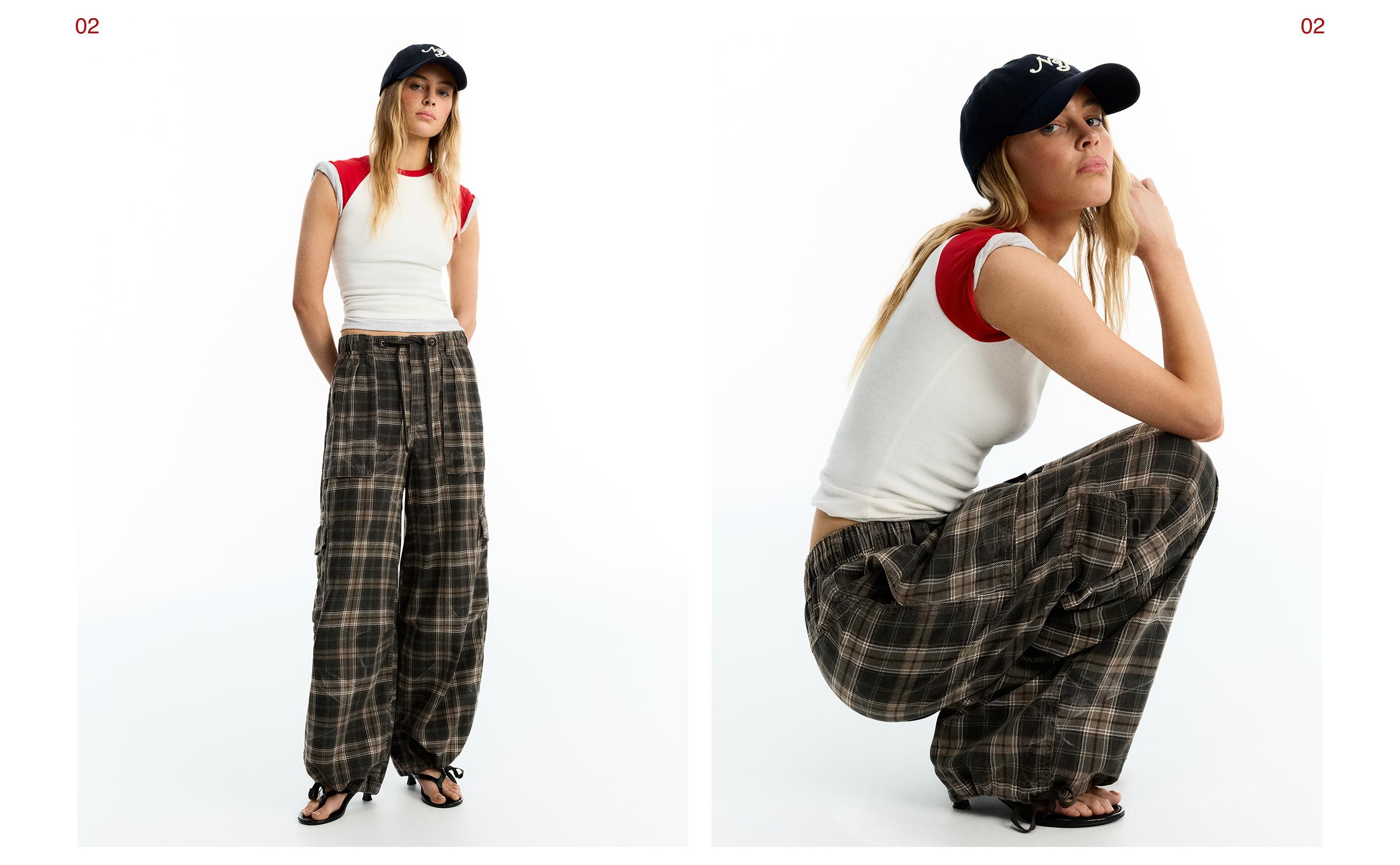 Parachute cargo trousers — Brown