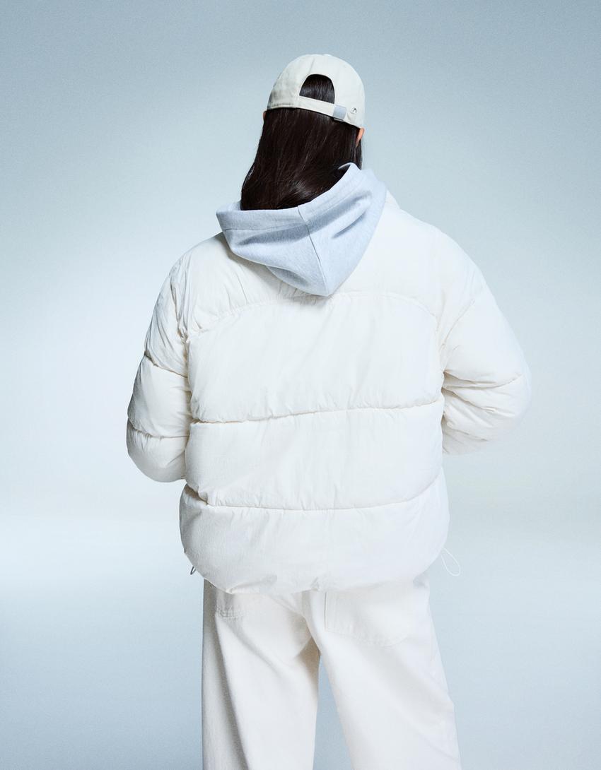 Puffer jacket-White-1