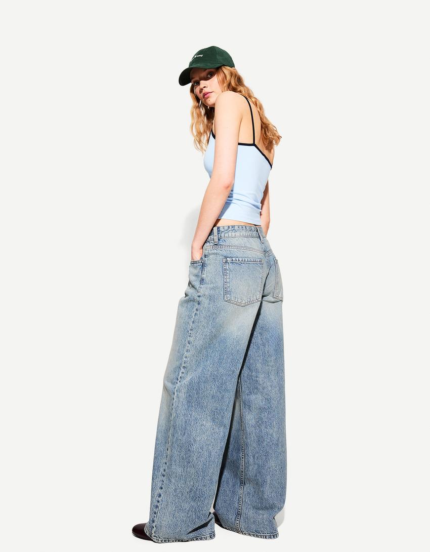 Jean boyfriend-Bleu lavé-3