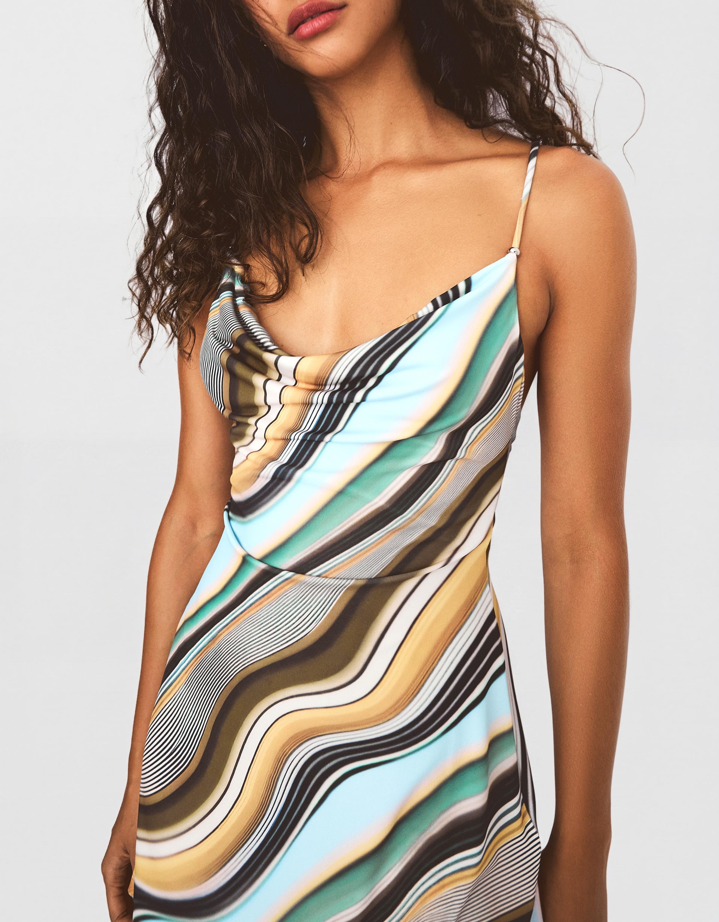 Mini halter dress — Light blue