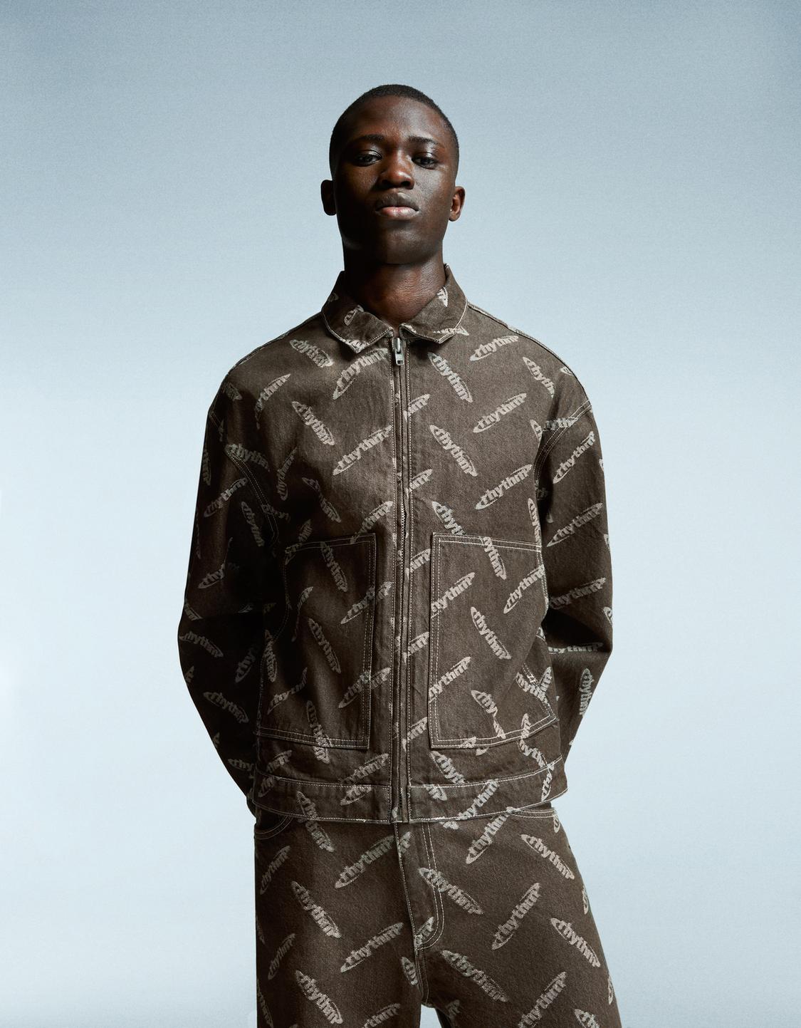 Jacquard denim jacket