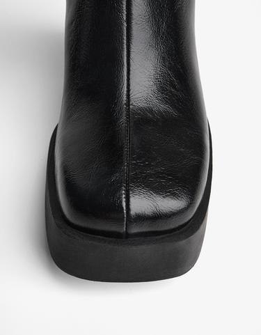 Platform heel boot — BLACK 4