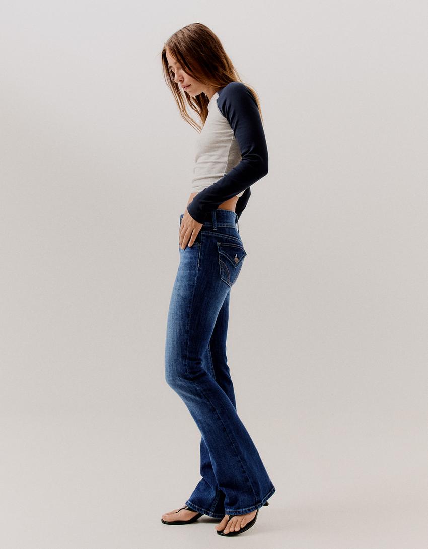 Boot-cut jeans-Blue