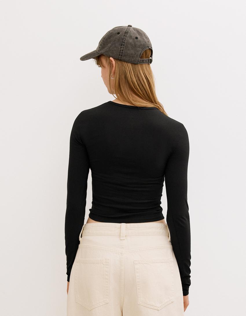 Bluzë CSI me Mëngë të gjatë-E zezë