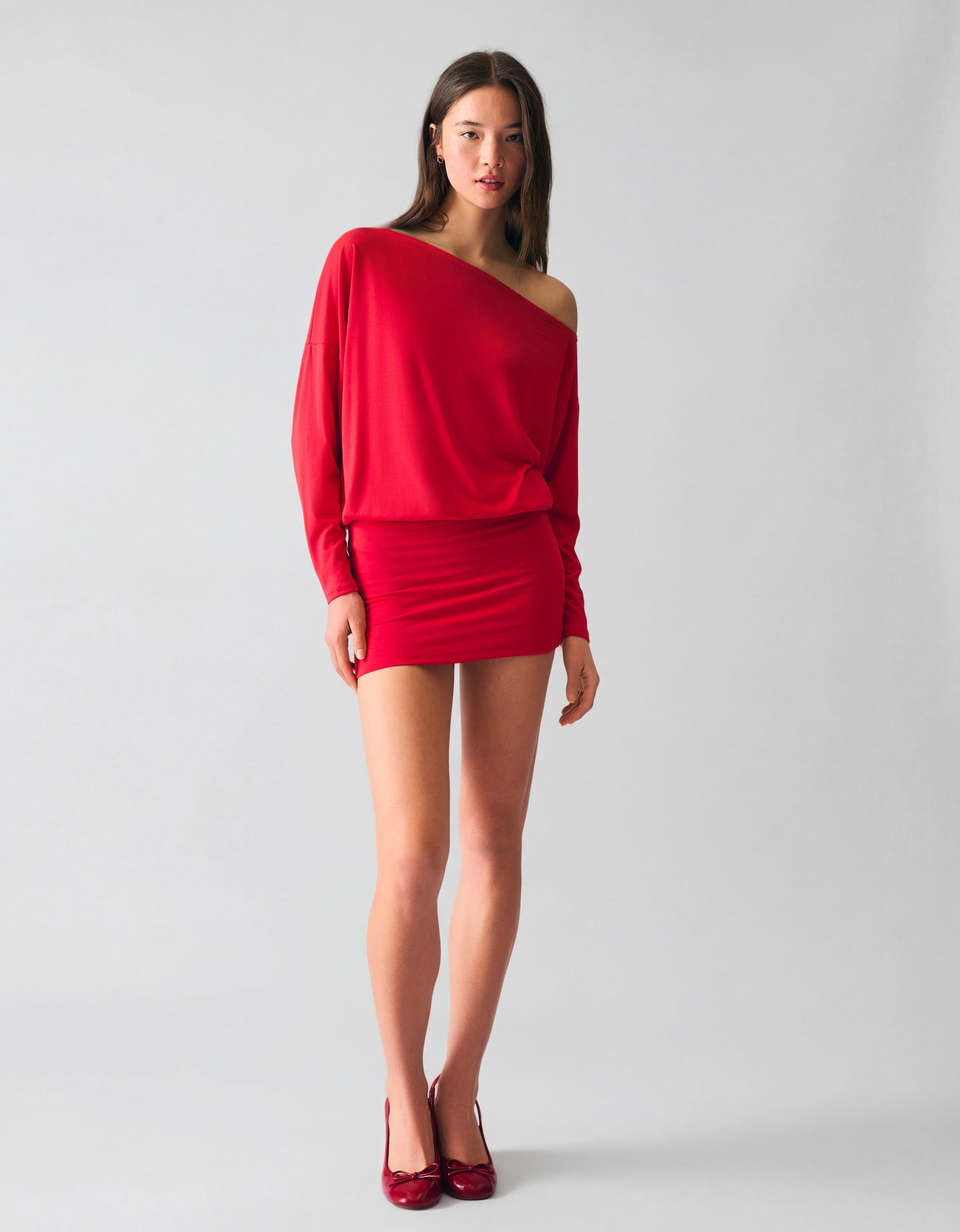 Uzun kollu dar etekli mini elbise - Görsel 48