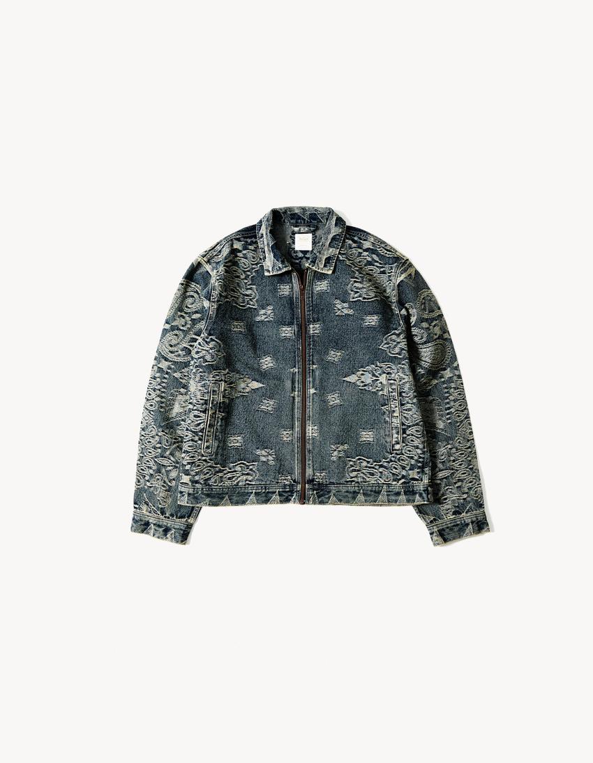 Veste en jean ARIES X BERSHKA-Bleu lavé