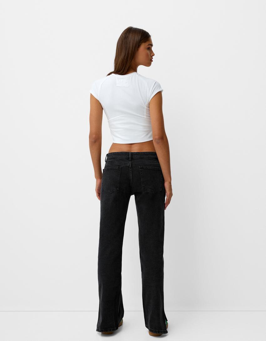 Flared split-hem jeans - BSK Teen | Bershka