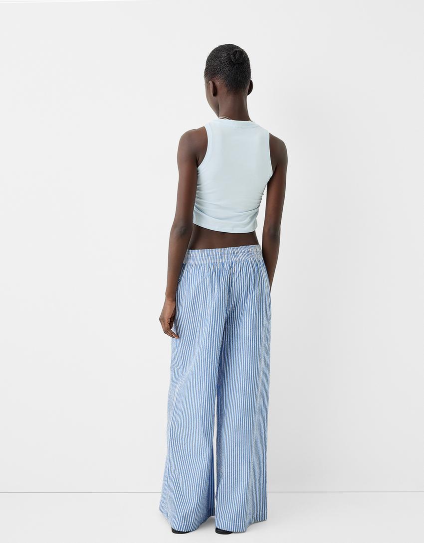 Printed tank top-Light blue-1