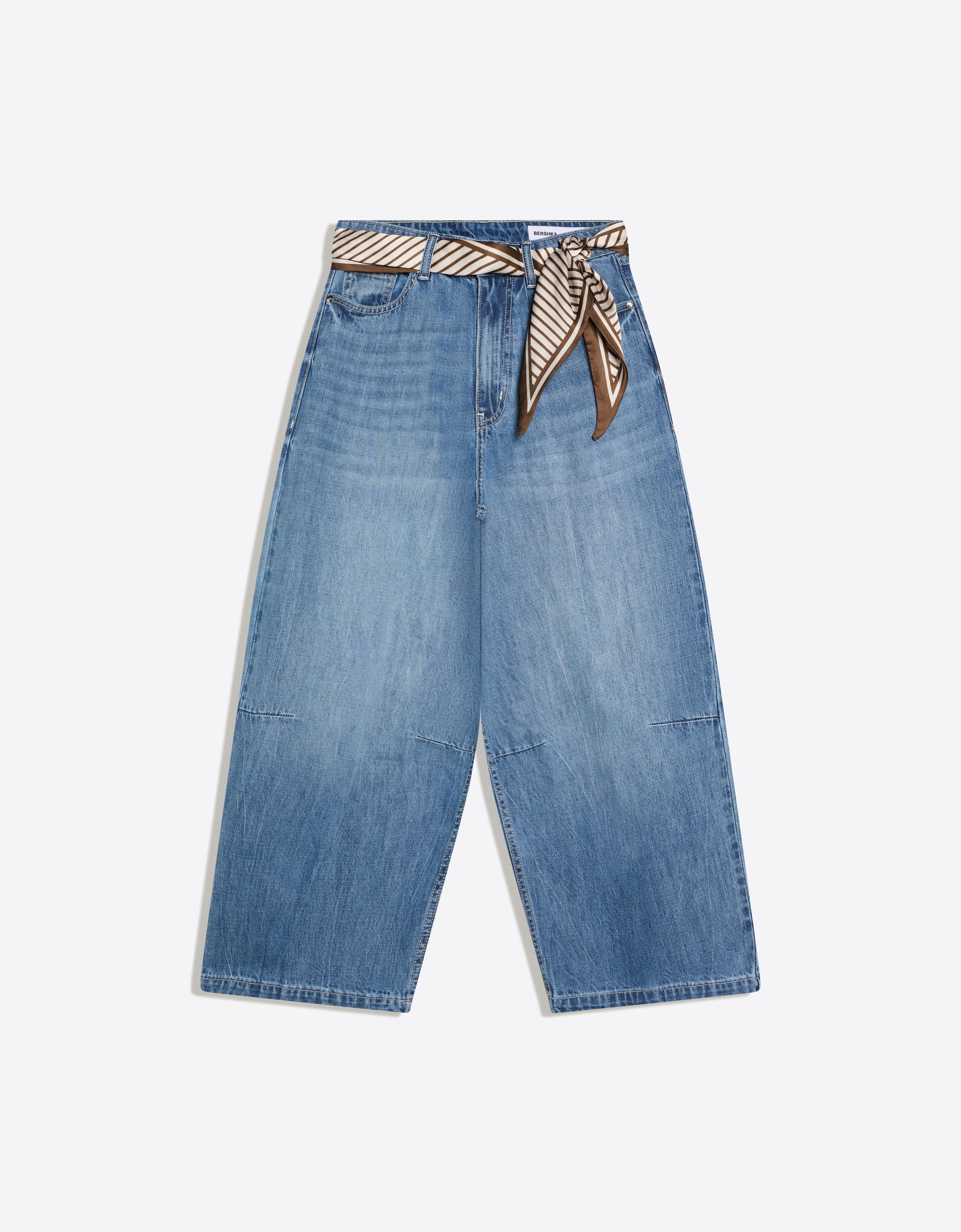 Crop barrel fit jean - Görsel 7