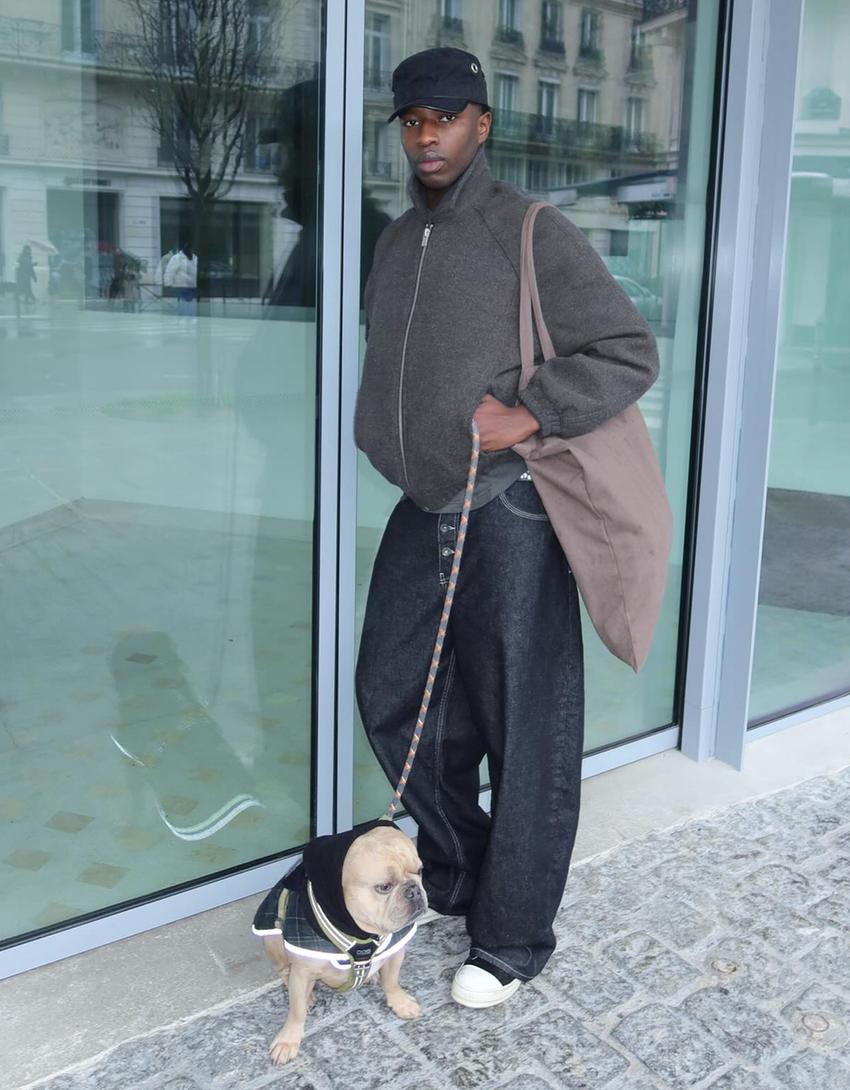 Geacă trucker din stofă-Gri