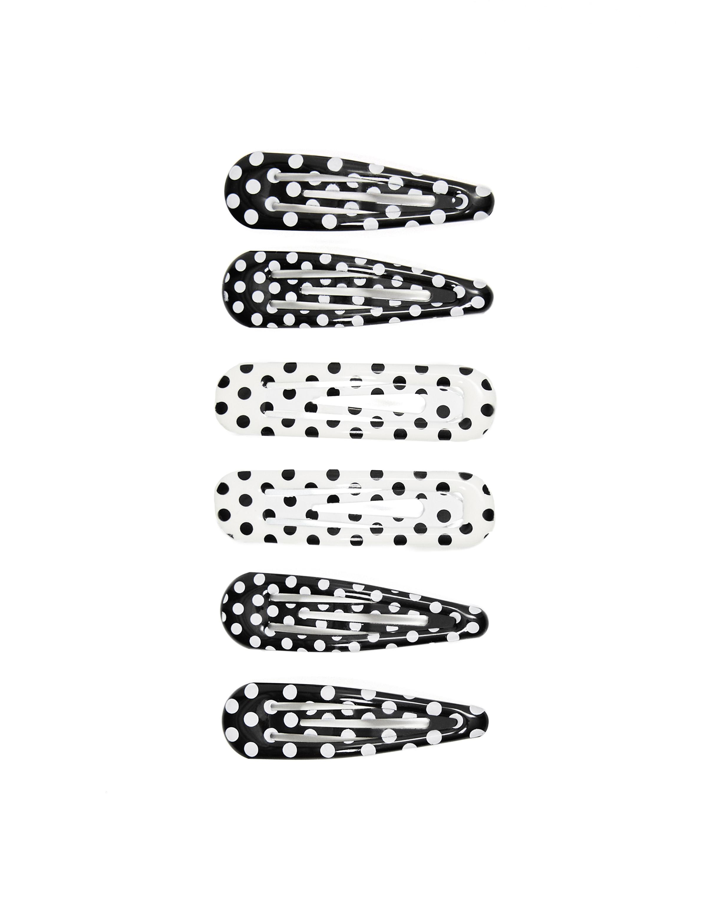 Pack of 3 printed fur clips — White