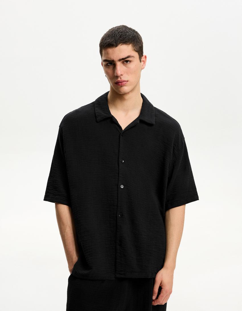 Ensemble chemise et pantalon-Noir-4