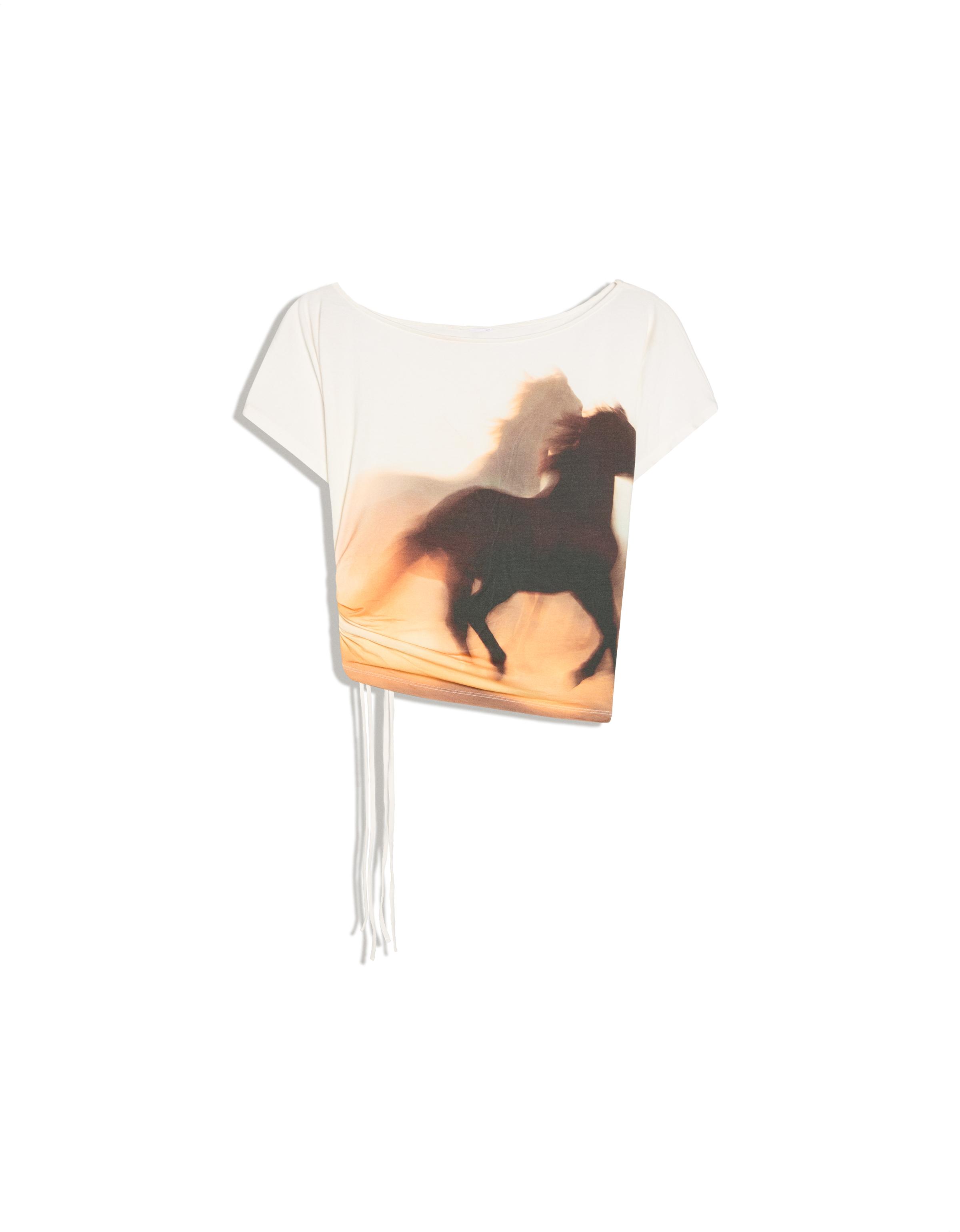 MARINA SENA short sleeve oversize T-shirt — Cream