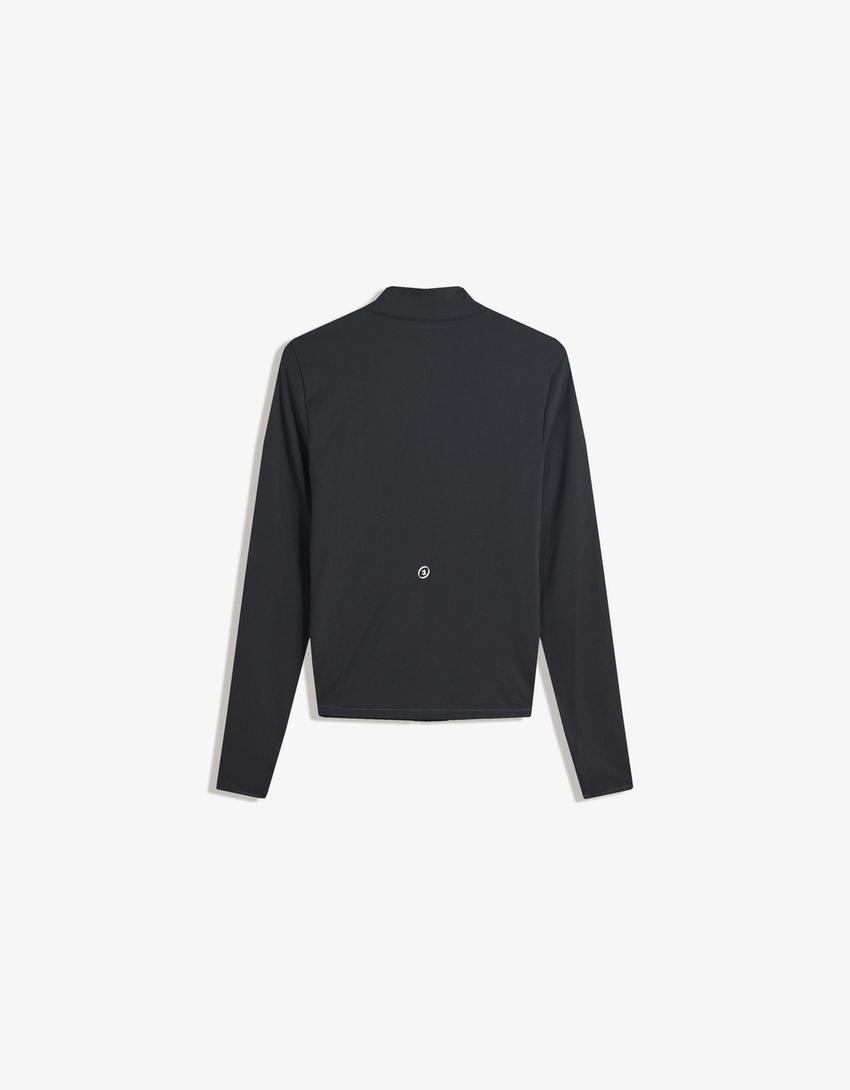 Dessuadora cremallera quick dry & breathable-Negre