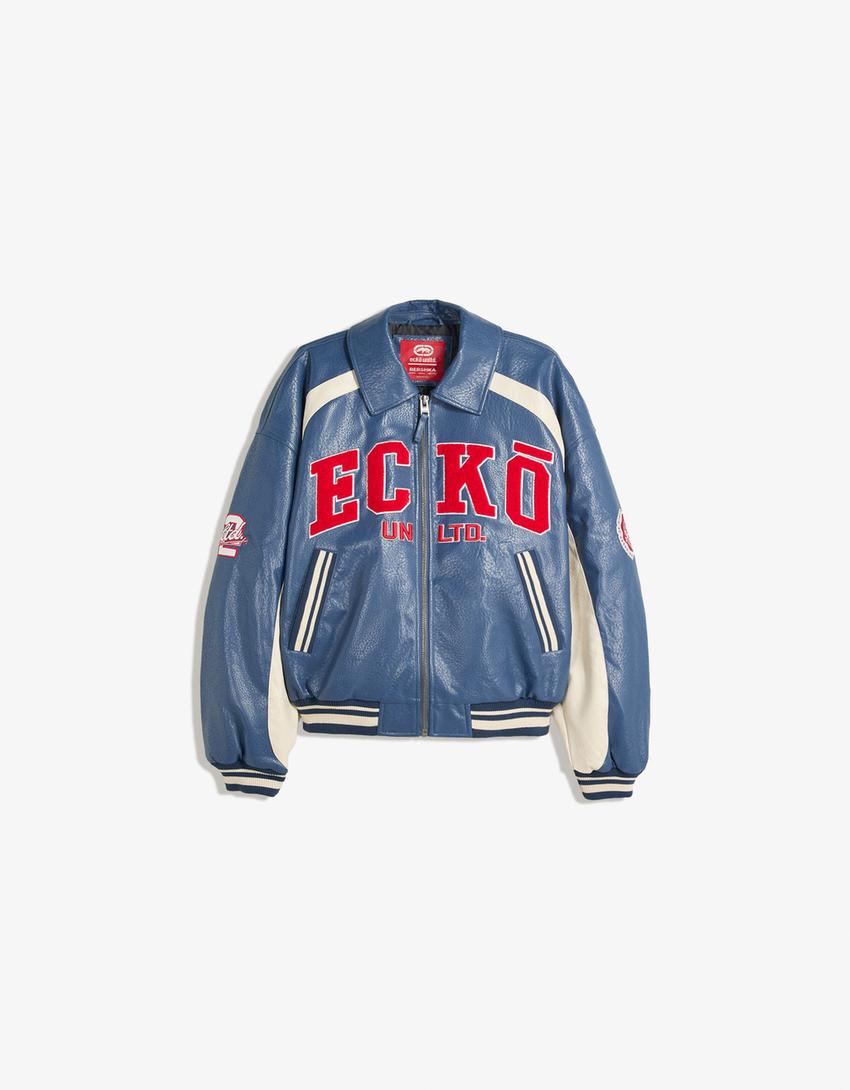 Cazadora Ecko Unltd efecto pel-Marino