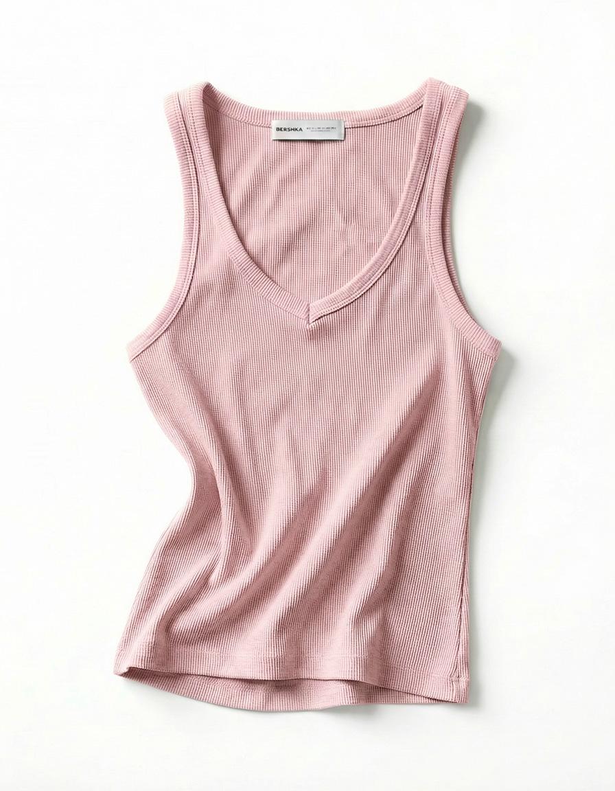 V-neck strappy vest top — Pink