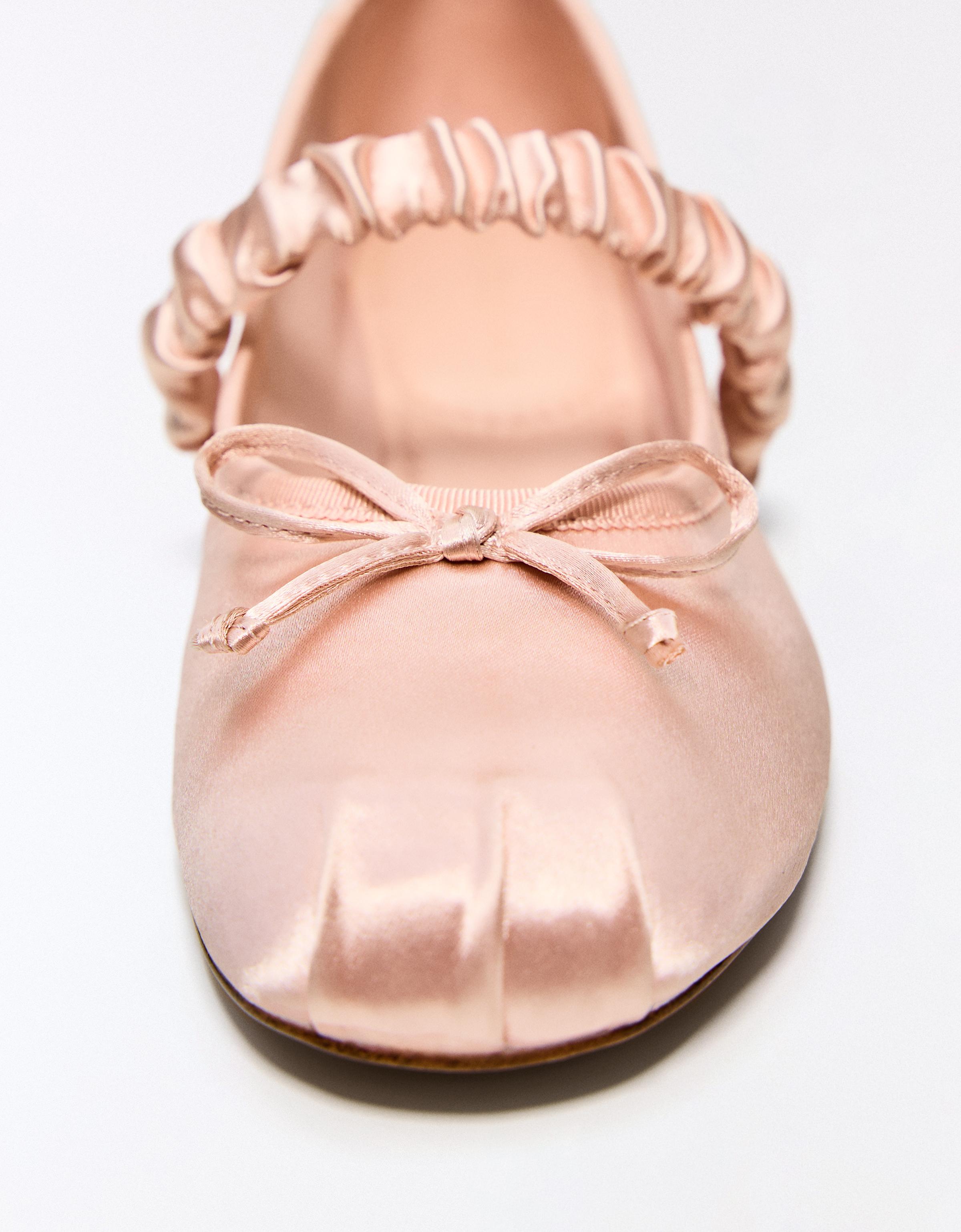Sateen ballet flats — PINK