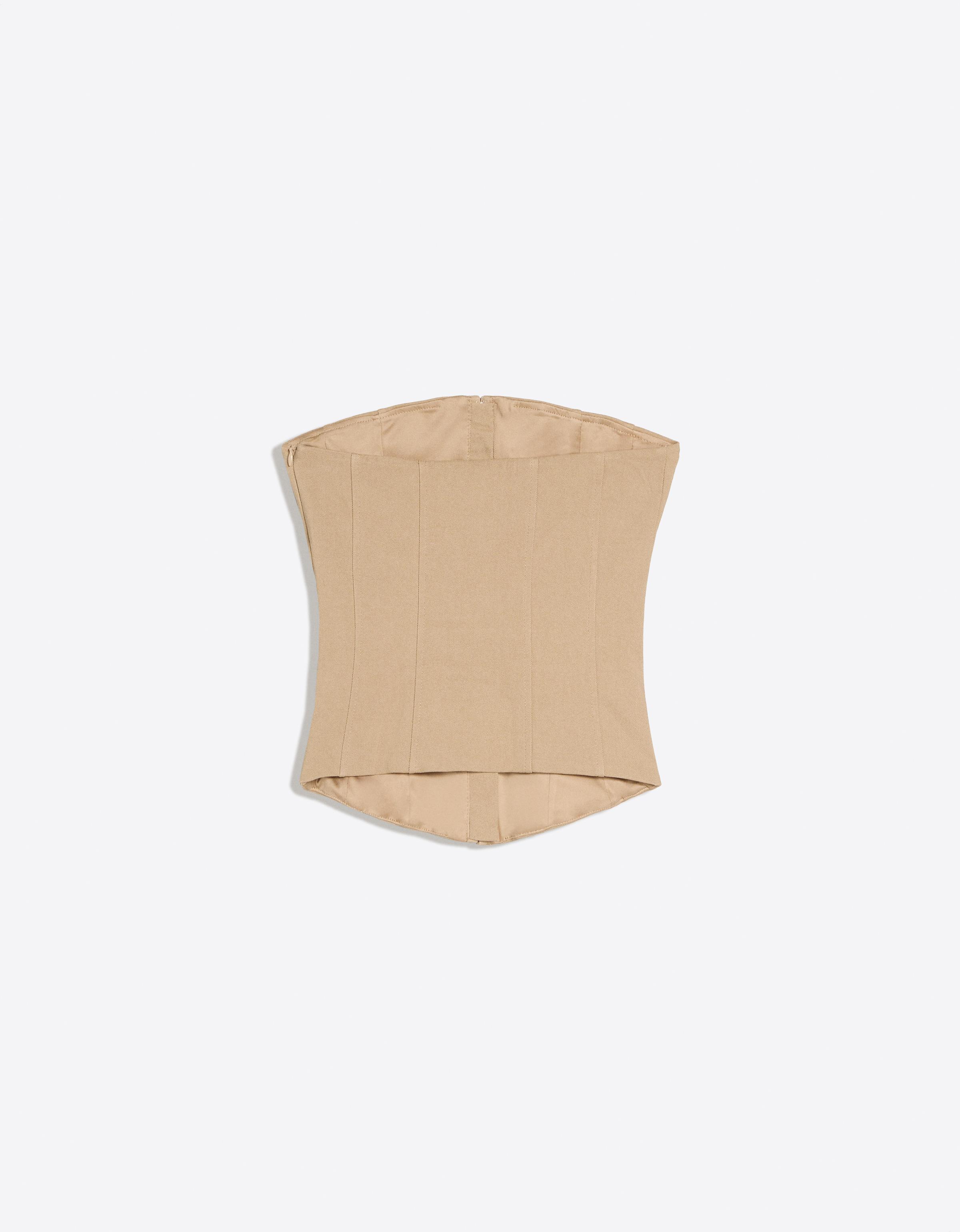 Corset bandeau top — Camel