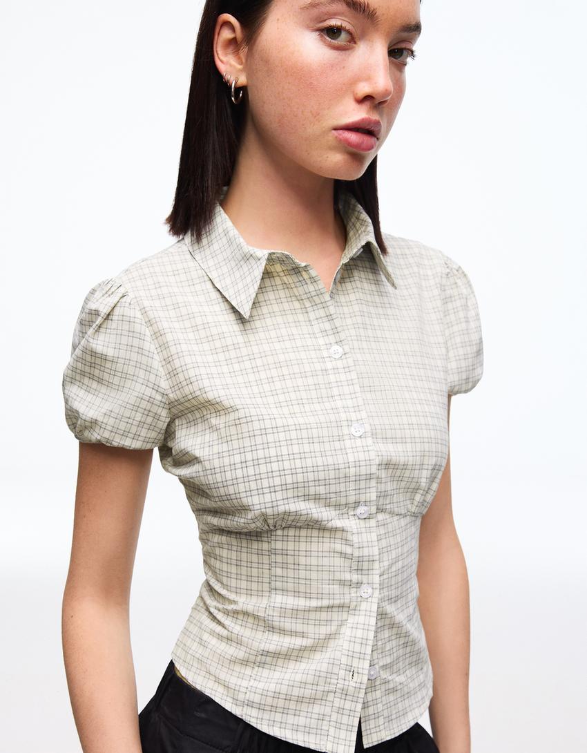 Camisa manga corta-Crudo