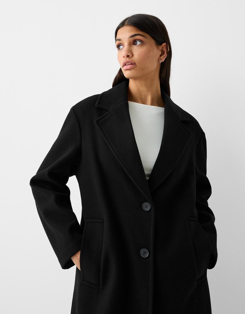 Manteau long soft-Noir-3