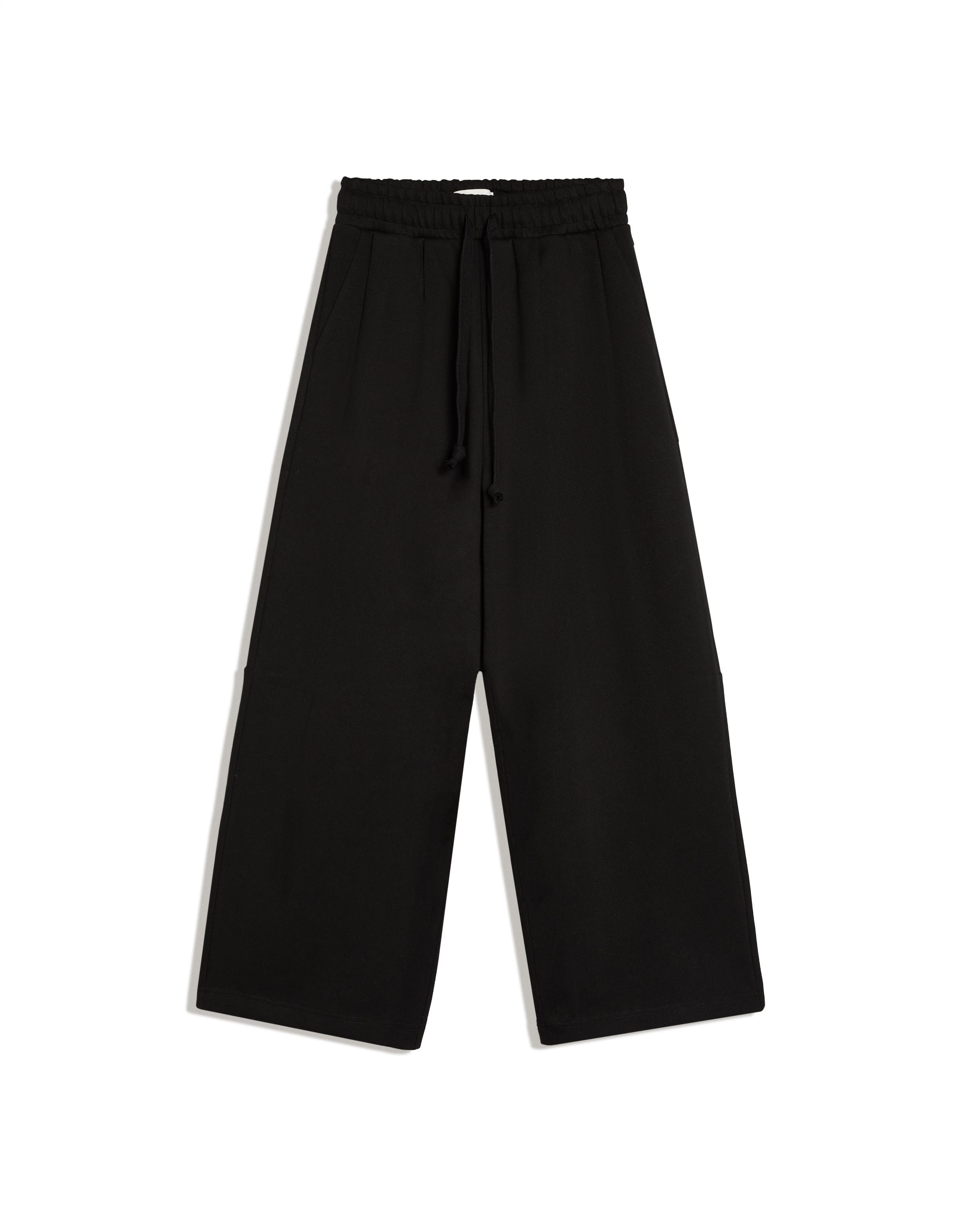 Super baggy pleated trousers — Black