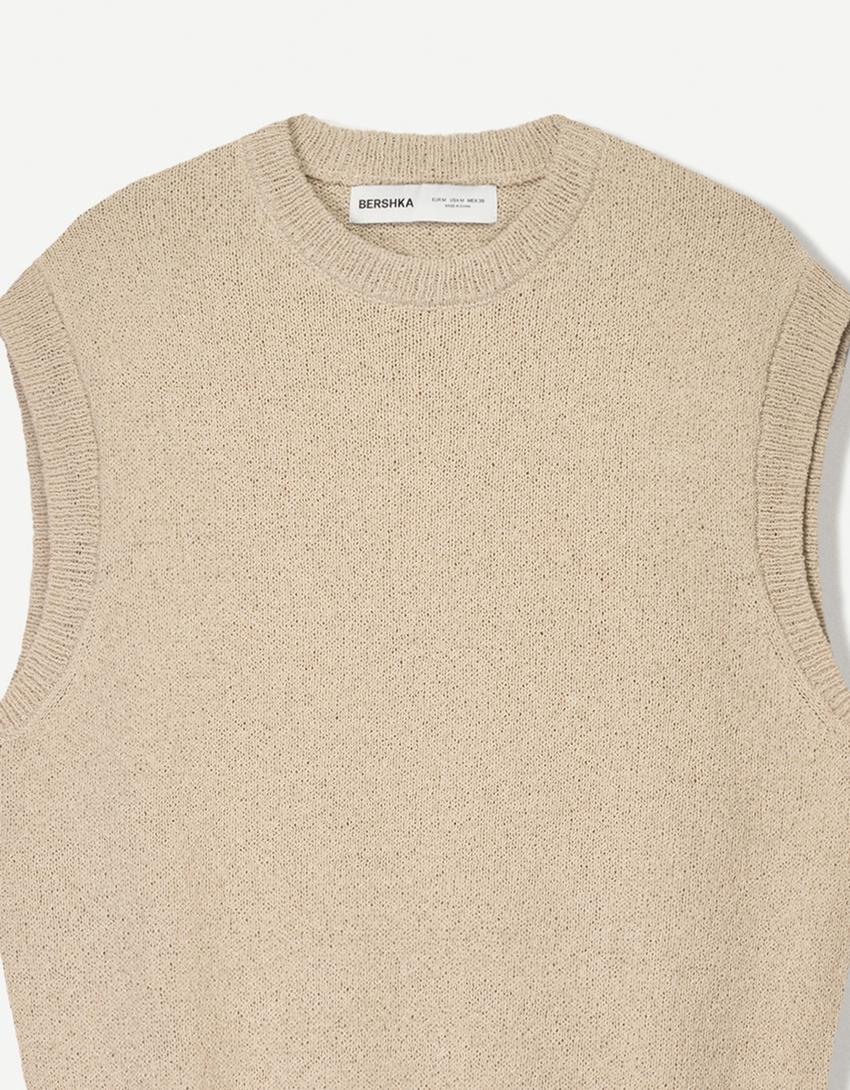 Gilet semplice-Sabbia-2