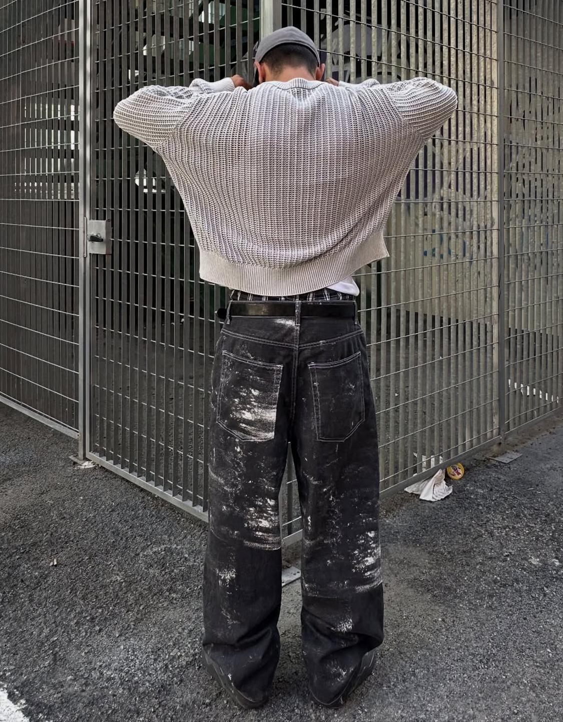 Super baggy print jeans