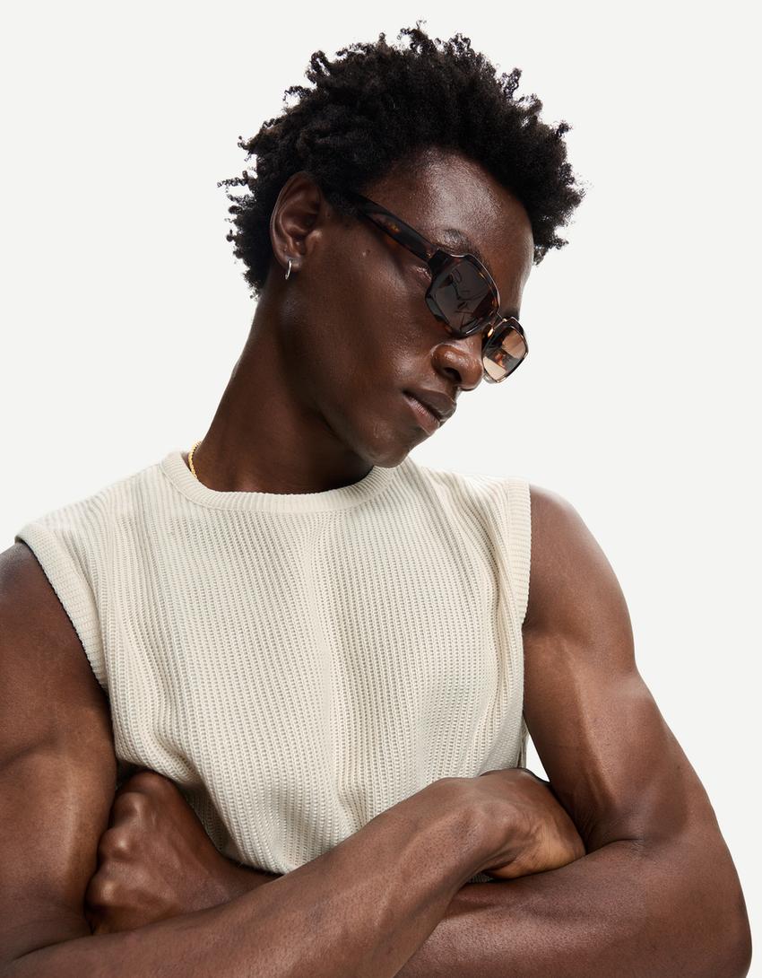 Gilet workwear-Blanc cassé