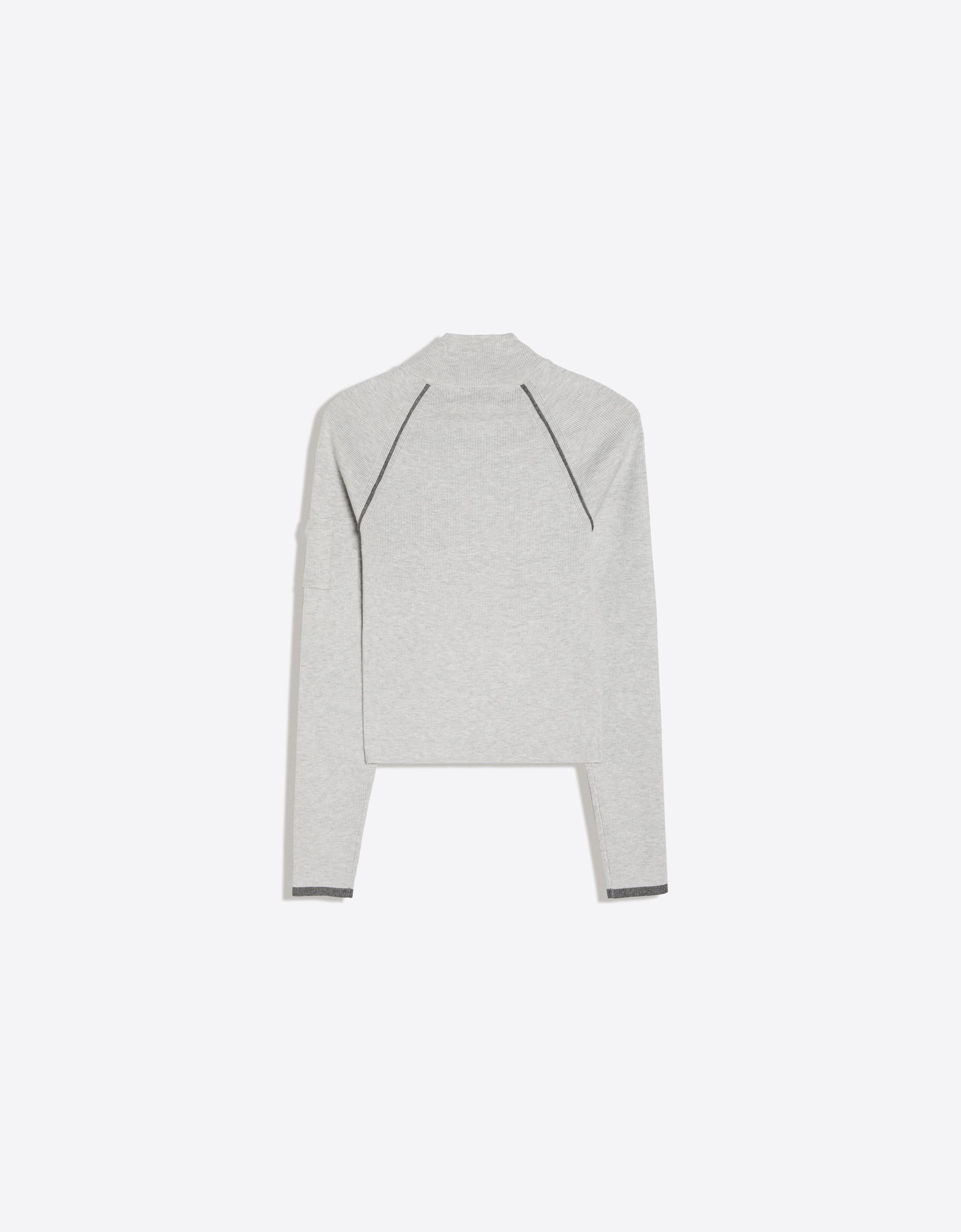 Zip-up jacket with contrast trim — Grey