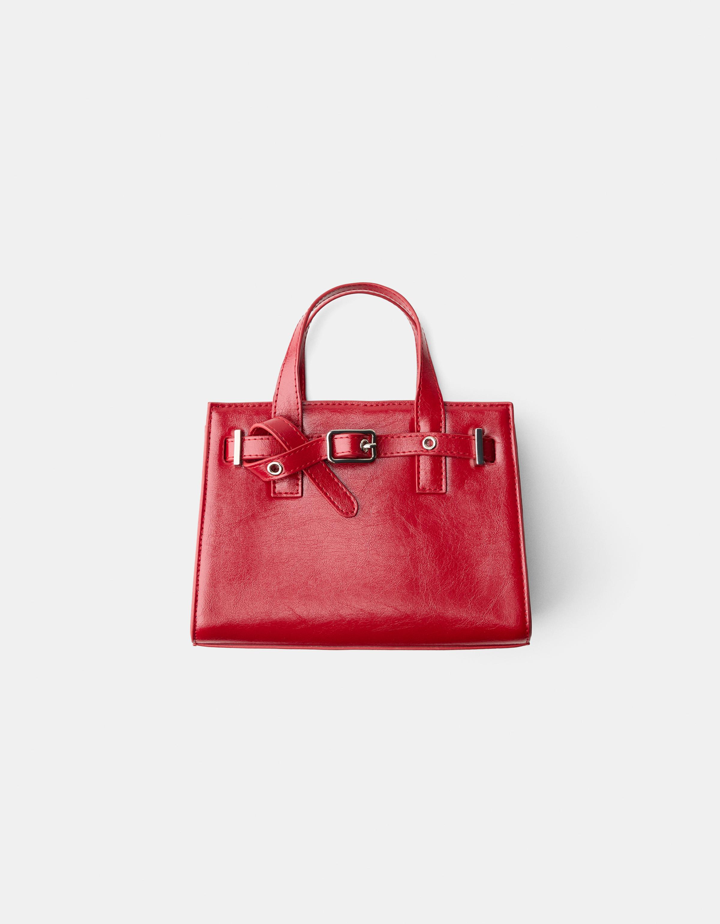 Bershka Mini-Shopper Mit Schnalle Damen Rot