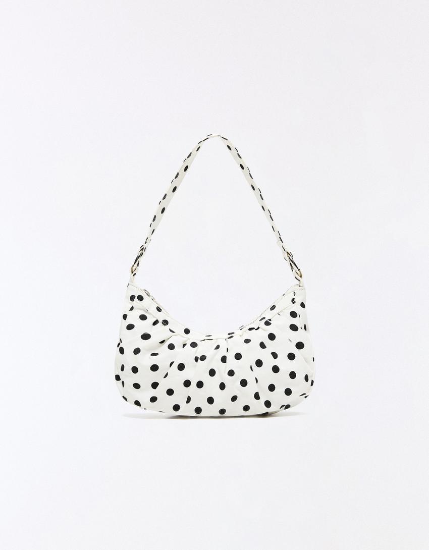 Polka dot mini bag-White