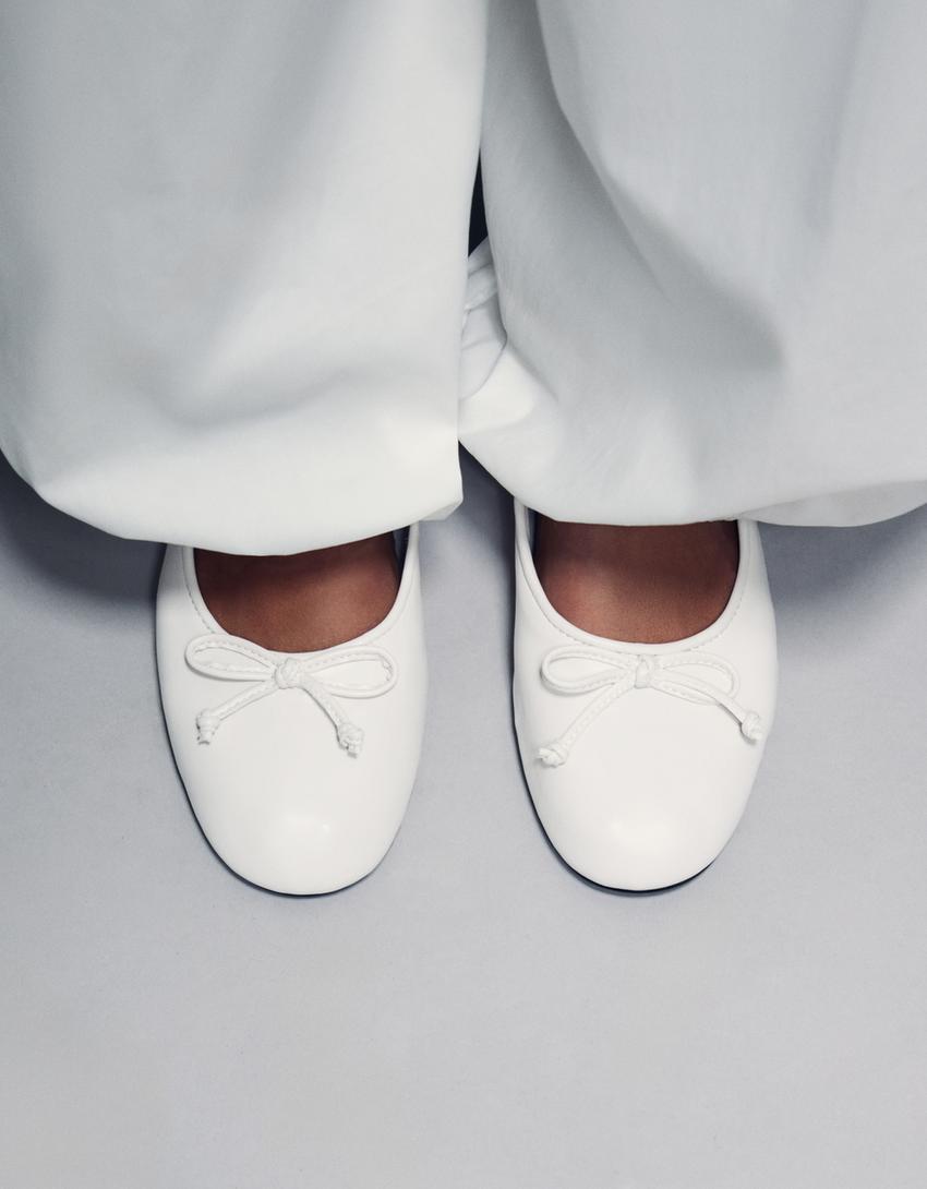 Bow ballet flat-ECRU