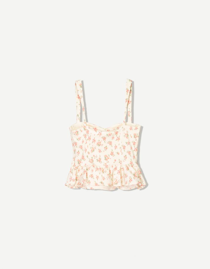 Printed corset top-Multicolored-5