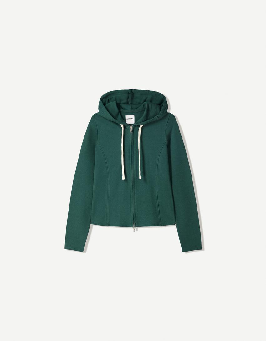 Zip-up hoodie-Green
