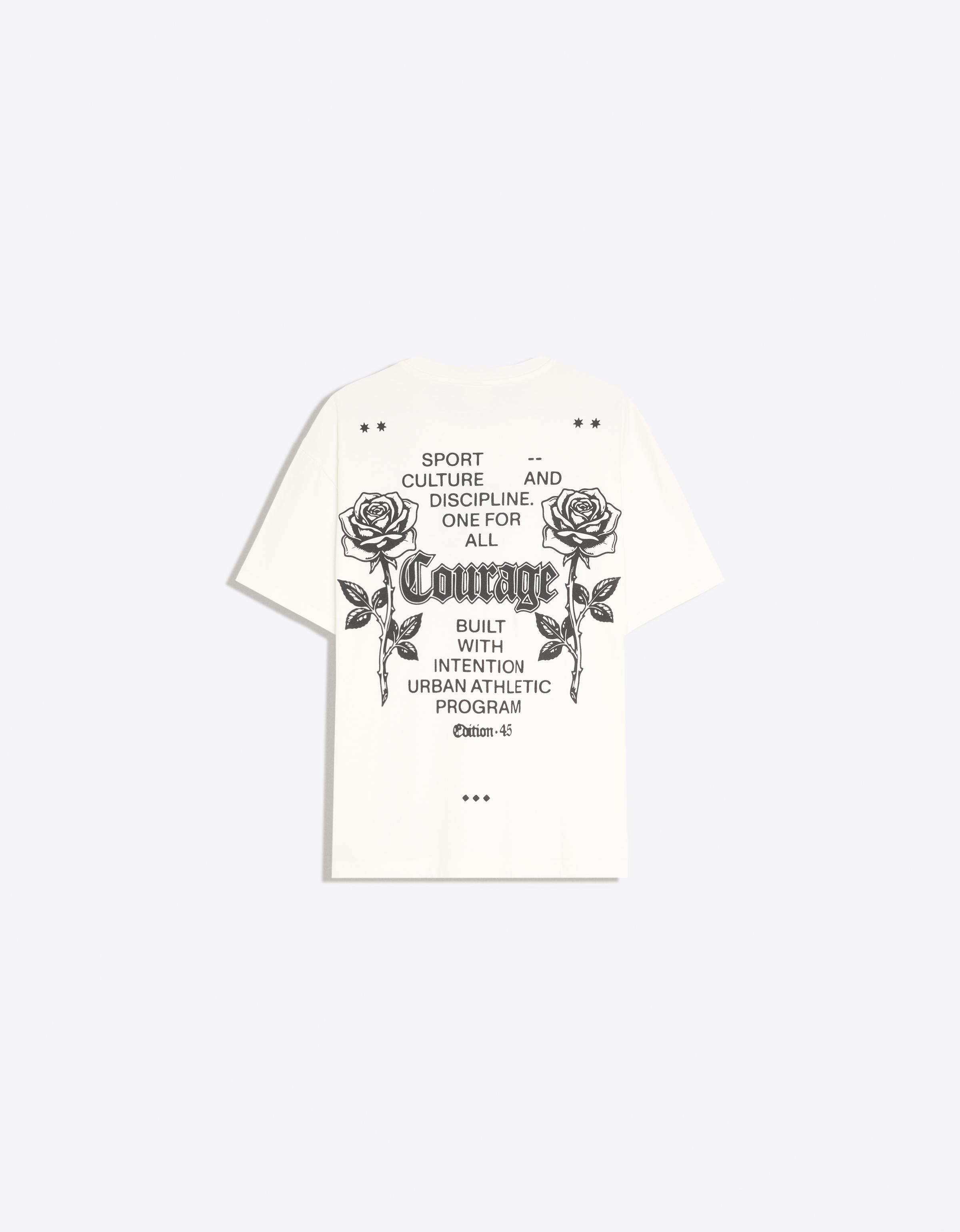 Short sleeve print T-shirt — White