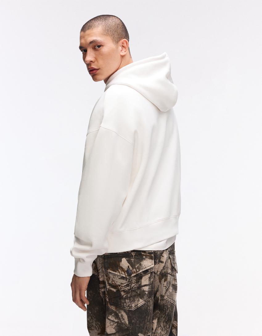 Hooded sweatshirt-White