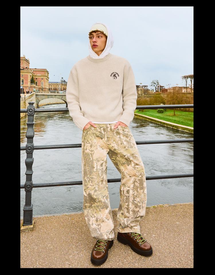 Jacquard print jumper