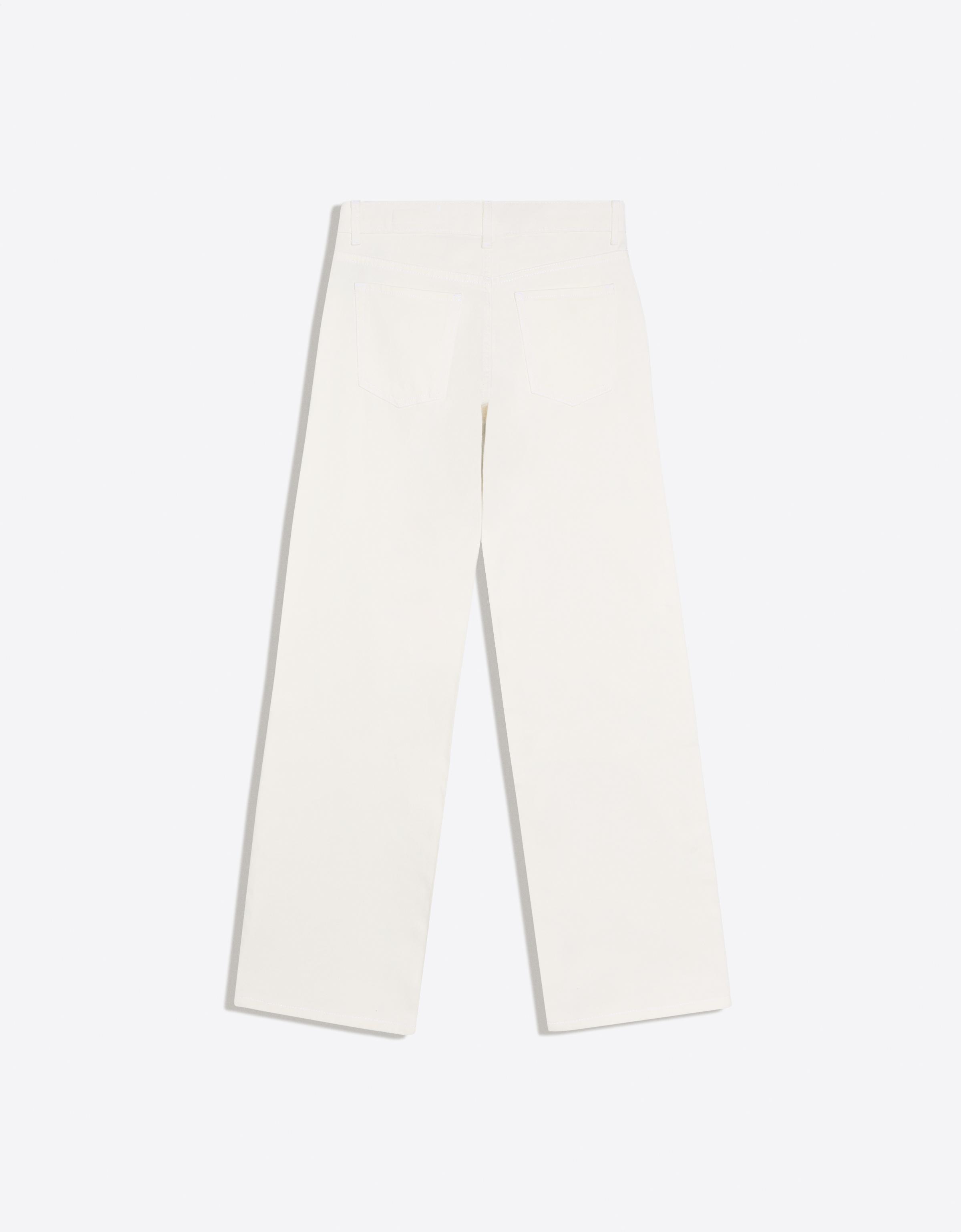 Low-rise straight jeans — White
