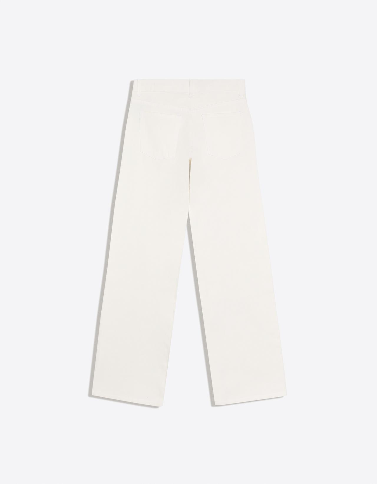 Low-rise straight jeans — White