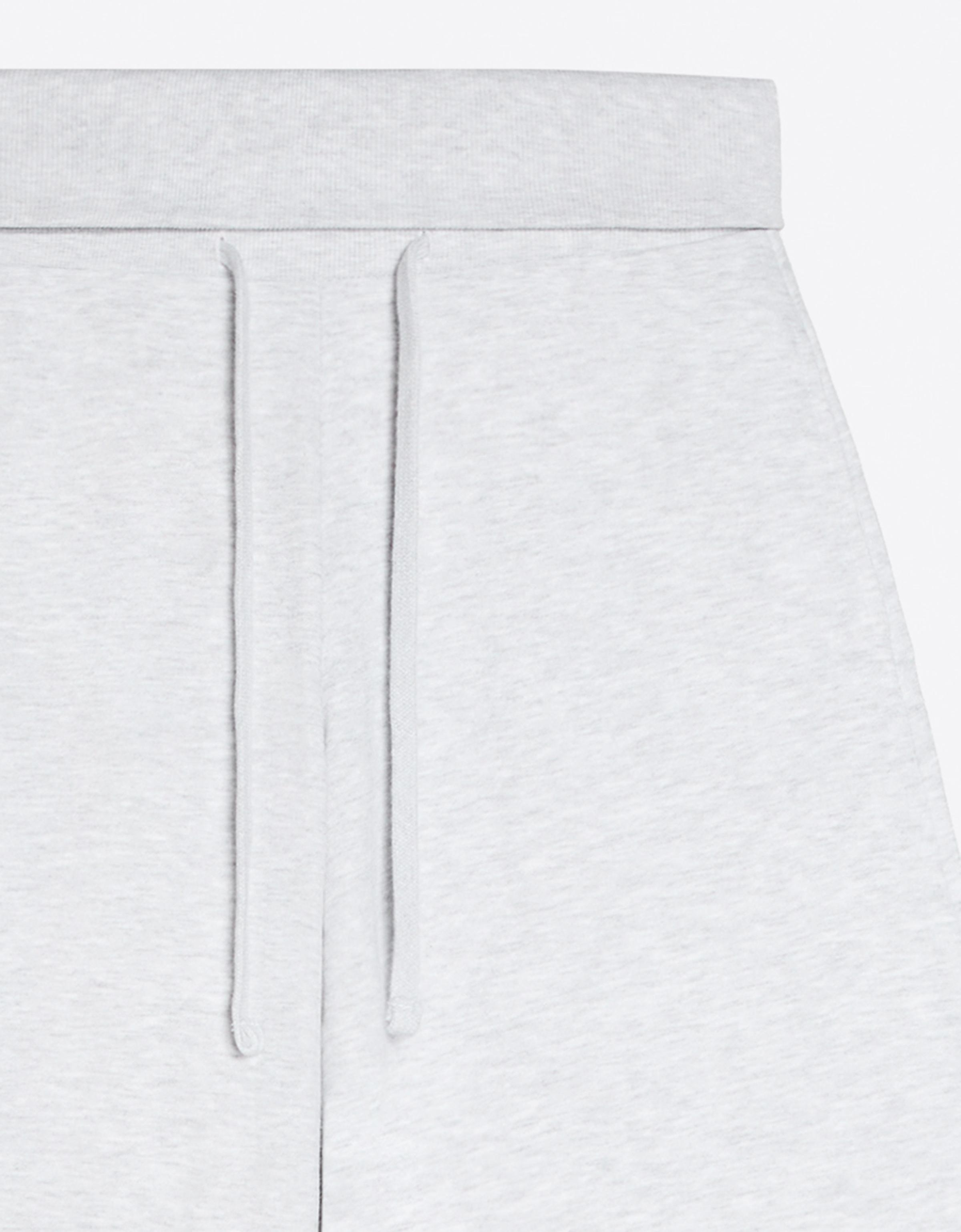 Barrel-leg jersey trousers with fold-over waist — Grey