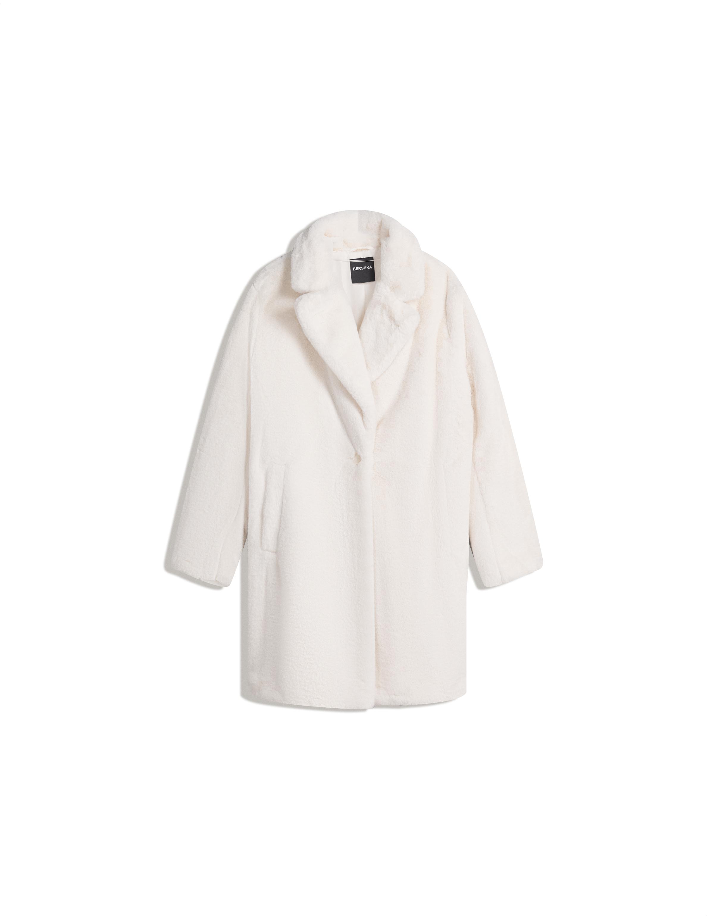 Faux fur coat — Cream