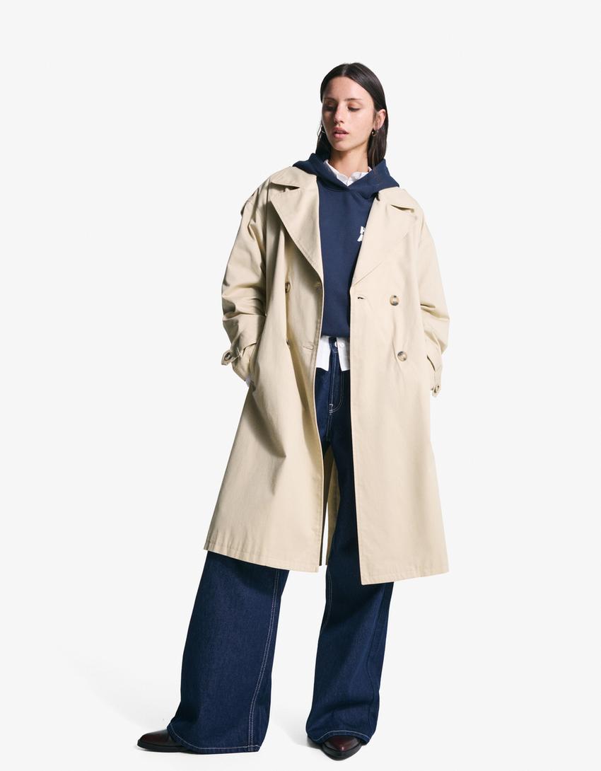 Abrigo trench-Camel